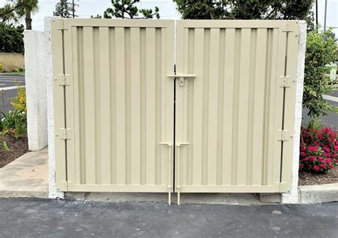 metal trash enclosure doors details|trash enclosure gate details.